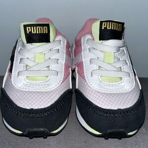 New PUMA Unisex-Child Future Rider Splash Sneaker pink green white black